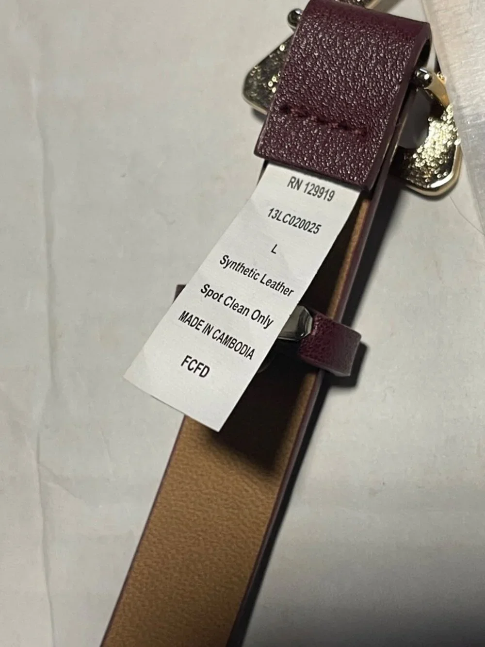 Lauren Conrad Women Faux Leather Belts 2 Pack L 34-38 Dark Red Black Slim Design